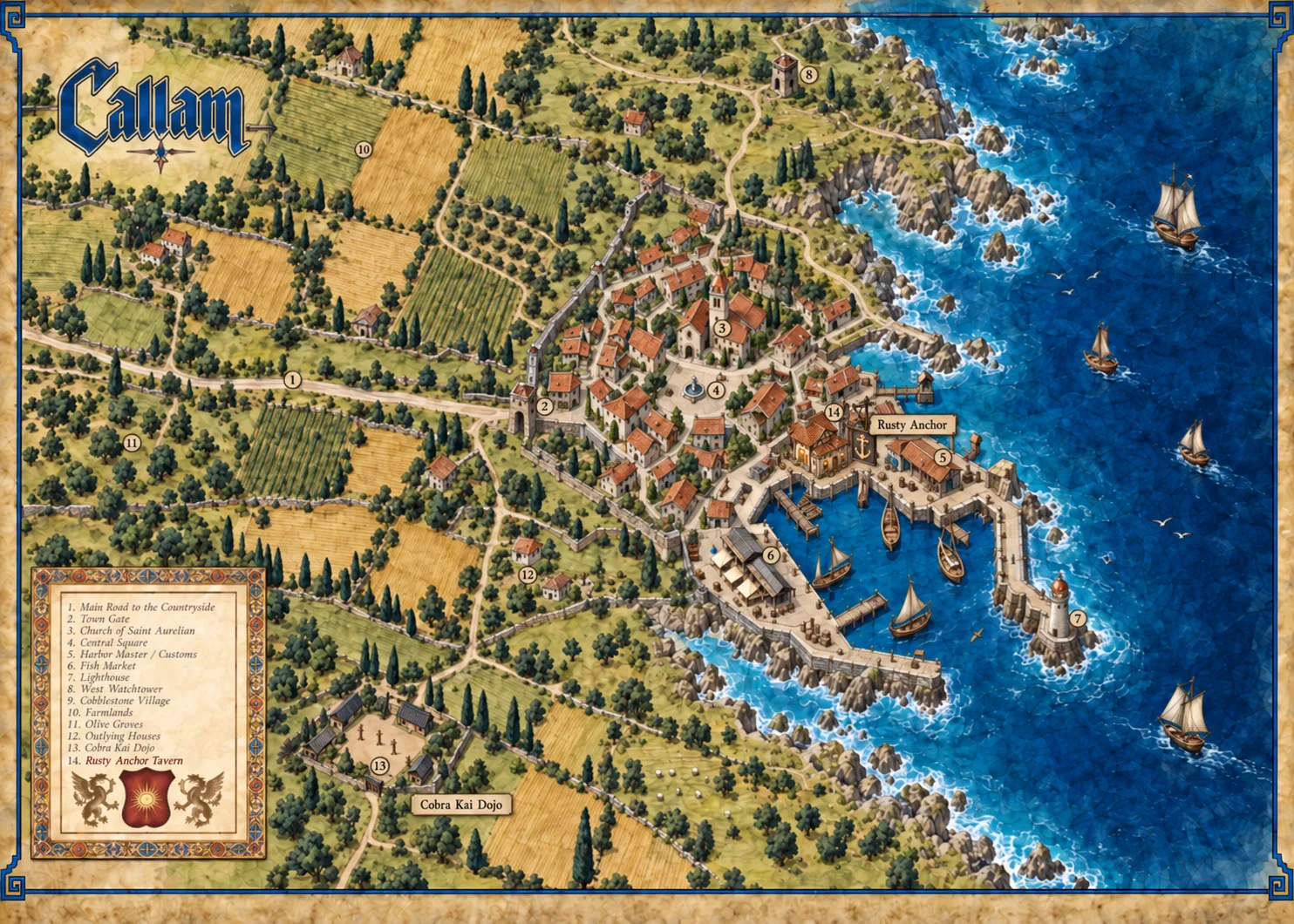 Mappa di Callam